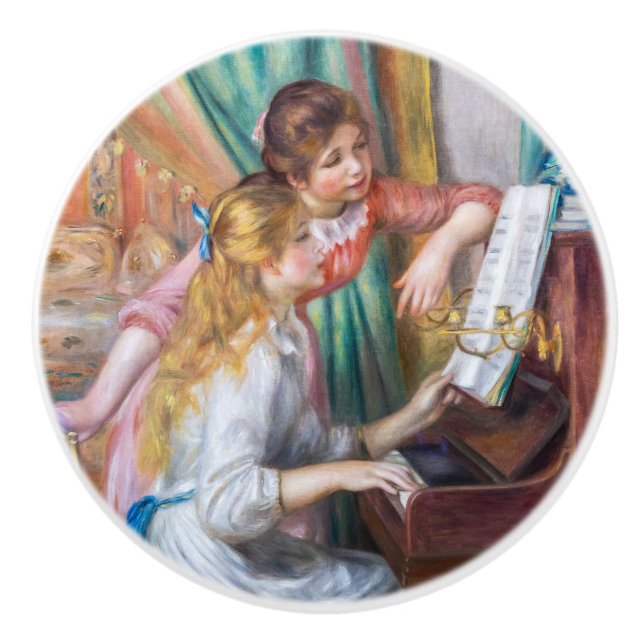 Pierre Auguste Renoir - Young Girls at the Piano Knopp (Framsidan)