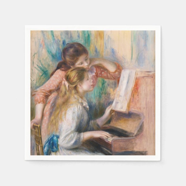 Pierre Auguste Renoir - Young Girls at the Piano Pappersservett (Framsidan)