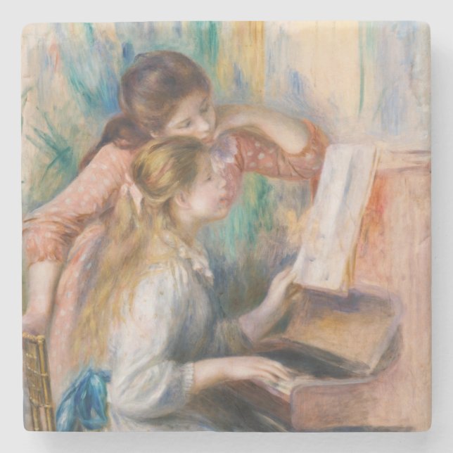 Pierre Auguste Renoir - Young Girls at the Piano Stenunderlägg (Framsidan)