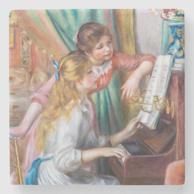 Pierre Auguste Renoir - Young Girls at the Piano Stenunderlägg (Framsidan)