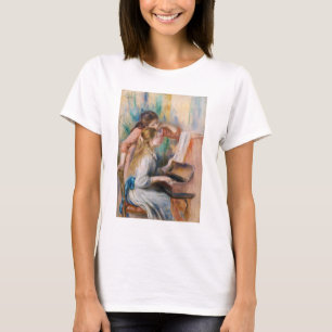 Pierre Auguste Renoir - Young Girls at the Piano T Shirt
