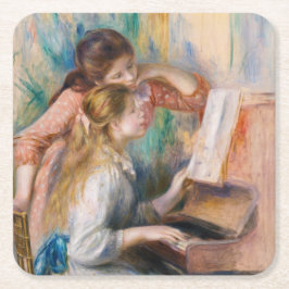 Pierre Auguste Renoir - Young Girls at the Piano Underlägg Papper Kvadrat