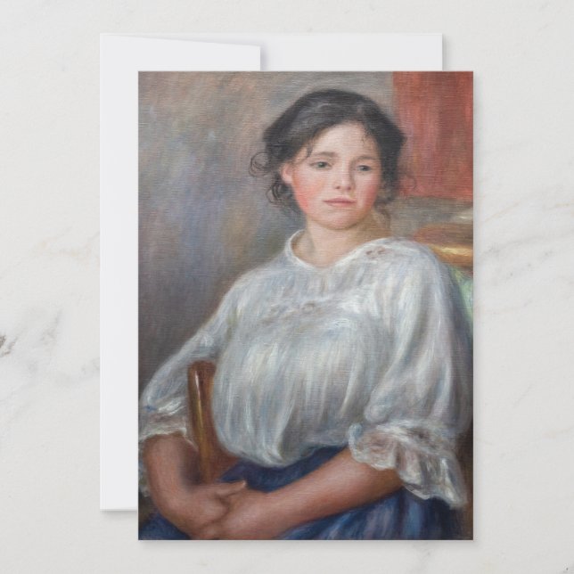 Pierre-Auguste Renoir - Young Woman Seated Inbjudningar (Framsida)
