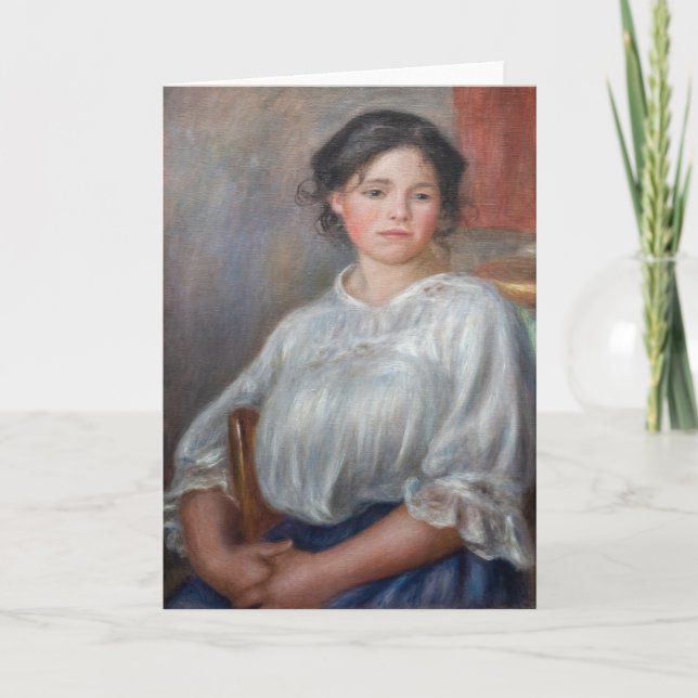 Pierre-Auguste Renoir - Young Woman Seated Kort (Framsida)