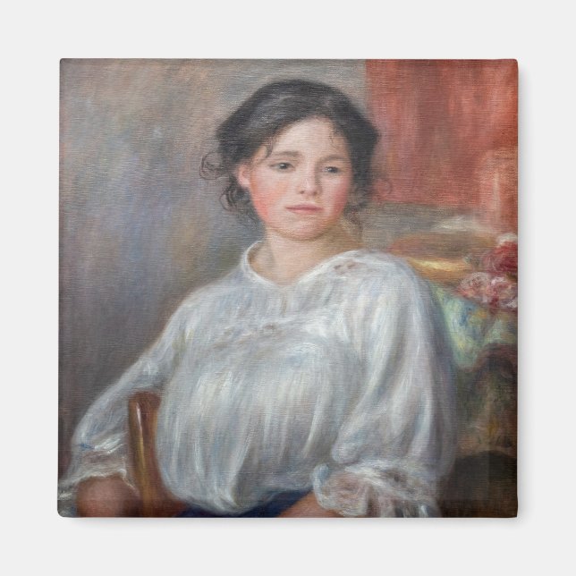 Pierre-Auguste Renoir - Young Woman Seated Magnet (Framsidan)