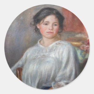 Pierre-Auguste Renoir - Young Woman Seated Runt Klistermärke
