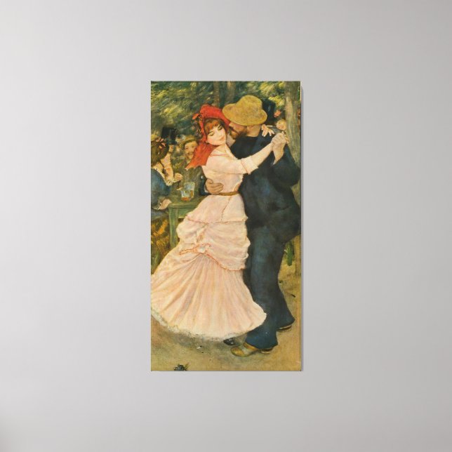 Pierre-Auguste Renoir's Dance at Bougival (1883) Canvastryck (Framsida)