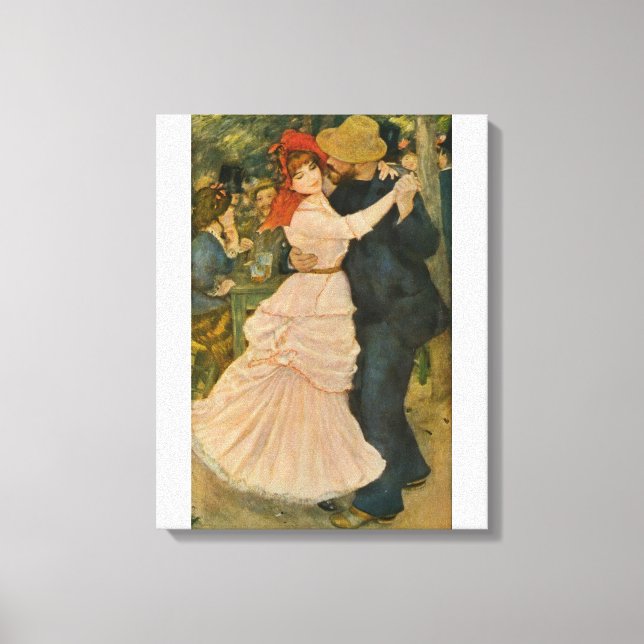 Pierre-Auguste Renoir's Dance at Bougival (1883) Canvastryck (Framsida)