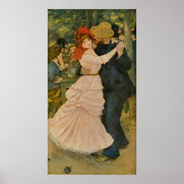 Pierre-Auguste Renoir's Dance at Bougival (1883) Poster (Framsidan)