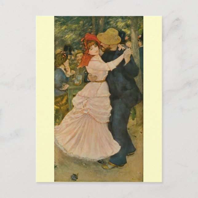 Pierre-Auguste Renoir's Dance at Bougival (1883) Vykort (Framsida)