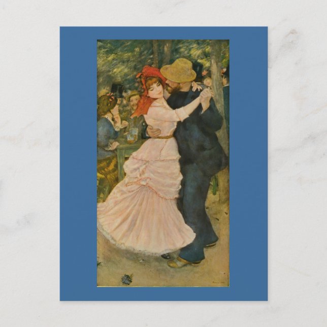 Pierre-Auguste Renoir's Dance at Bougival (1883) Vykort (Framsida)