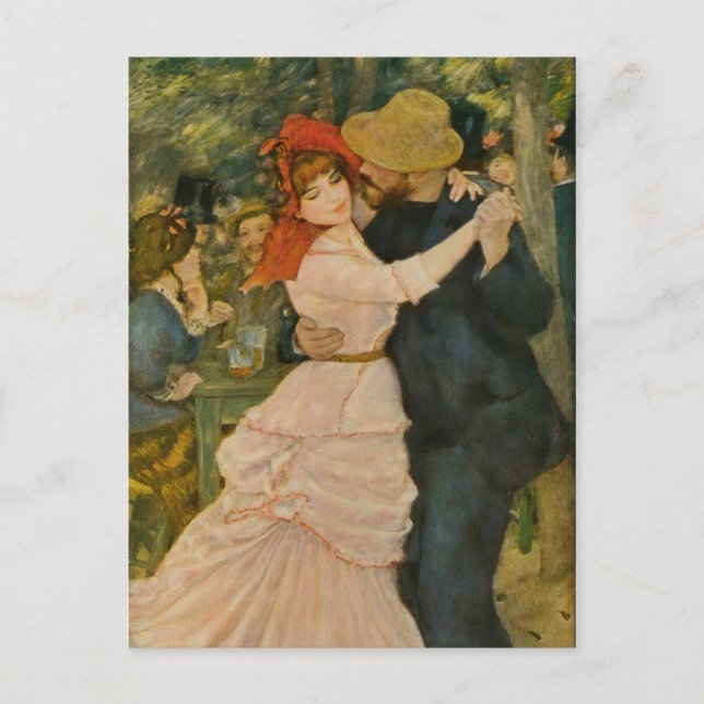 Pierre-Auguste Renoir's Dance at Bougival (1883) Vykort (Framsida)