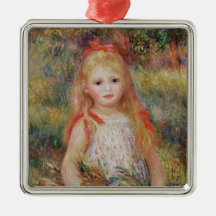Pierre bärande blommor för en Renoir liten Julgransprydnad Metall