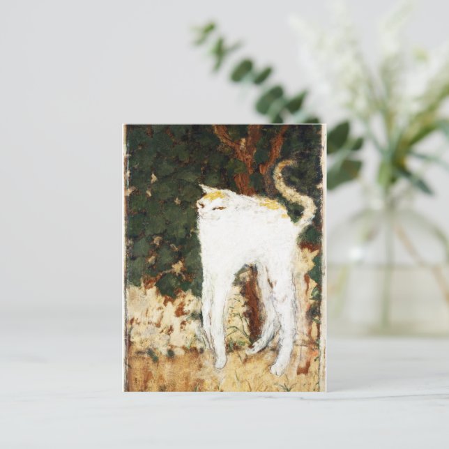 Pierre Bonnard, The White Cat, 1894 Vykort (Stående Fram)