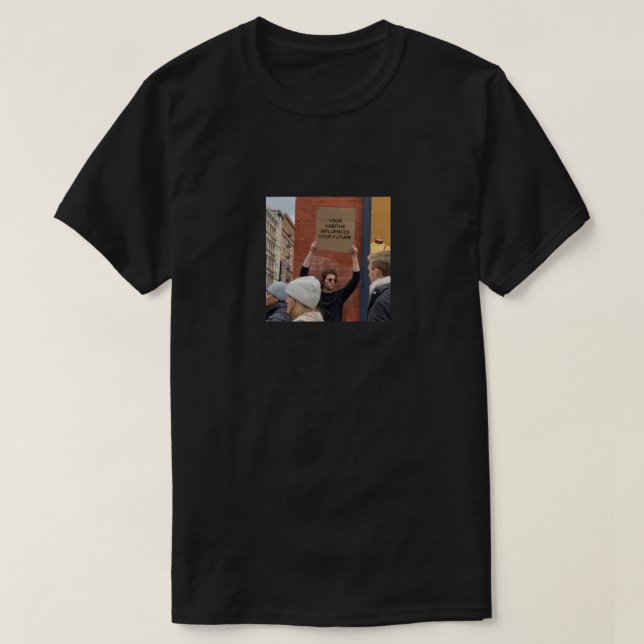 Pierre Bourdieu Habitus (kille med skylt) Meme Cla T Shirt (Design framsida)
