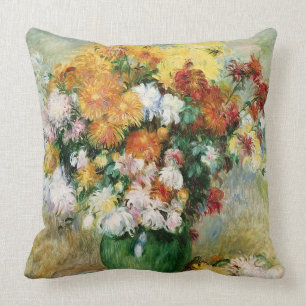 Pierre en Renoir bukett av Chrysanthemums Kudde