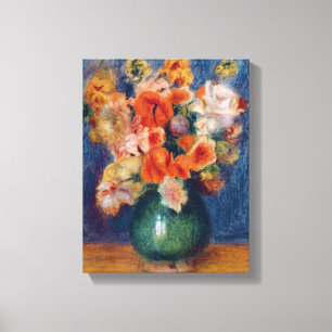 Pierre en Renoir bukett Canvastryck