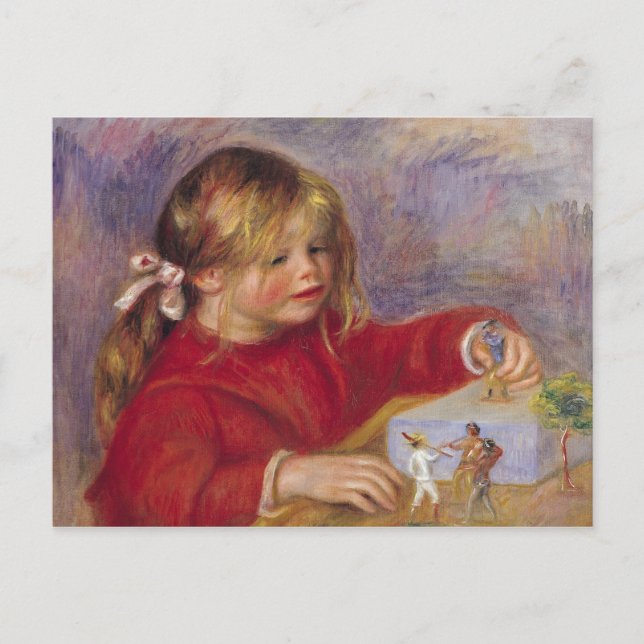 Pierre en Renoir | Claude Renoir på lek Vykort (Framsida)