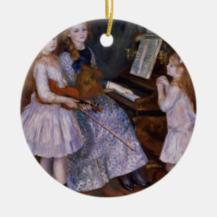 Pierre en Renoir döttrarna av Catulle Mendes Julgransprydnad Keramik