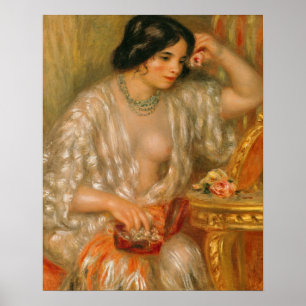 Pierre en Renoir Gabrielle med smycken Poster