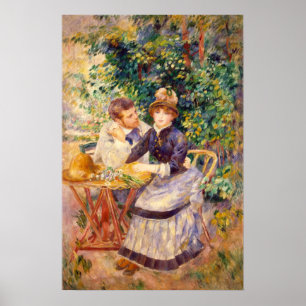 Pierre en Renoir i trädgården Poster