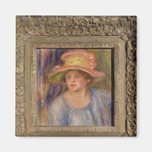 Pierre en Renoir kvinna med en hatt Magnet