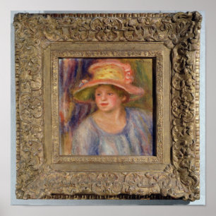 Pierre en Renoir kvinna med en hatt Poster