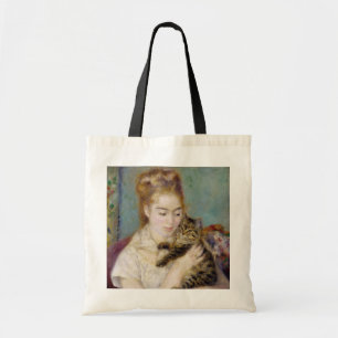 Pierre en Renoir kvinna med en katt Tygkasse