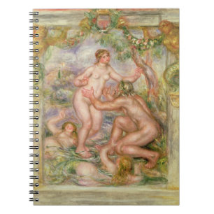 Pierre en Renoir Saone som flödar in i Rhonen Anteckningsbok Med Spiral