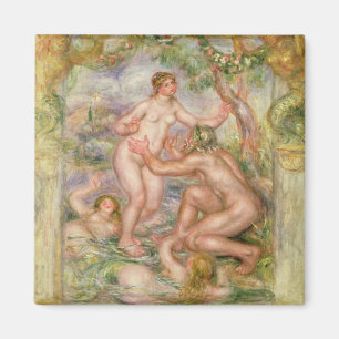 Pierre en Renoir Saone som flödar in i Rhonen Magnet