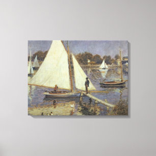 Pierre en Renoir Seinen på Argenteuil Canvastryck