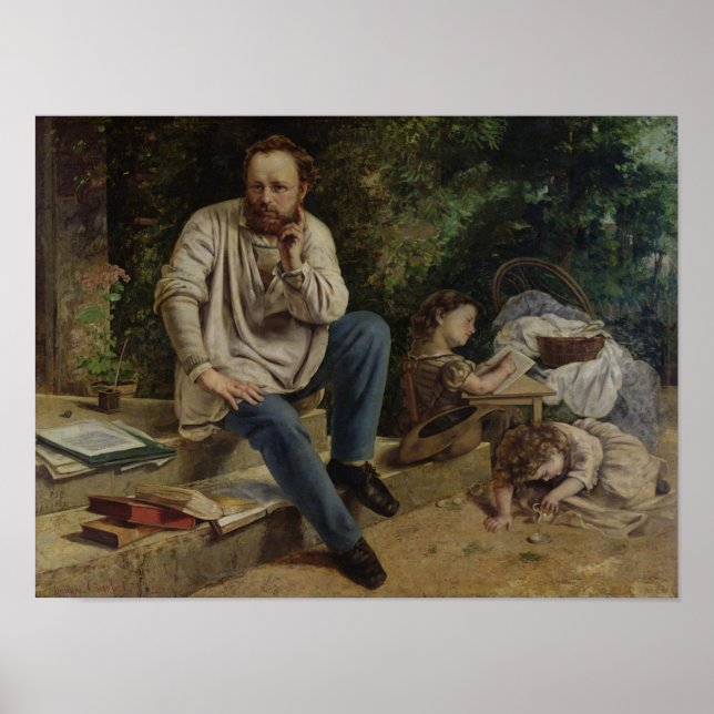 Pierre Joseph Proudhon och hans barn Poster (Framsidan)