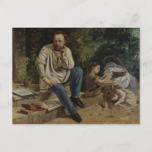 Pierre Joseph Proudhon och hans barn Vykort