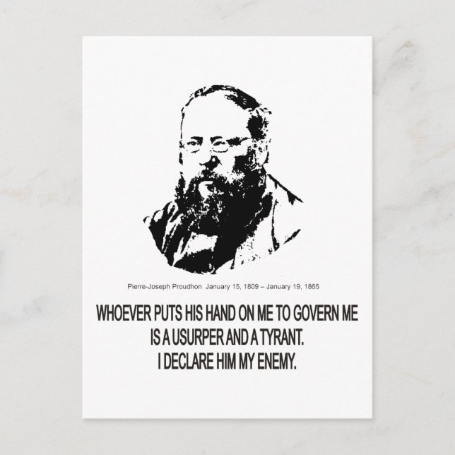 Pierre-Joseph Proudhon Vykort (Framsida)