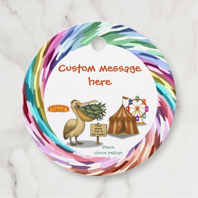 Pierre pelican's brilliant beak gåvor etiketter (Framsida)