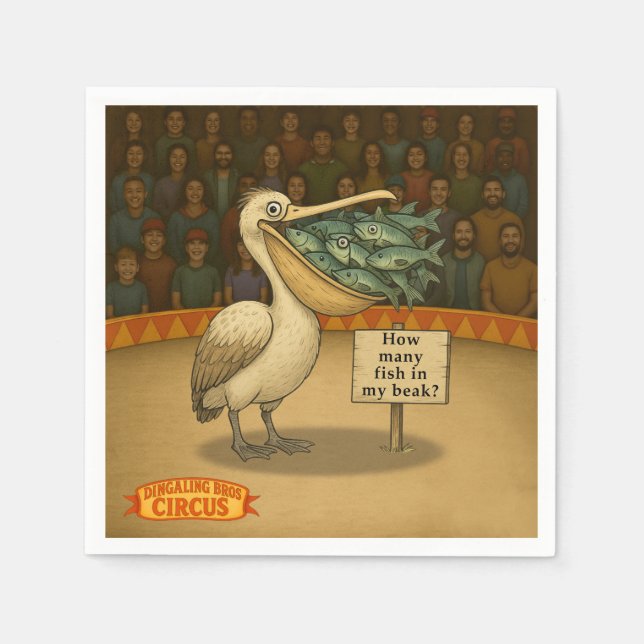 Pierre pelican's brilliant beak pappersservett (Framsidan)