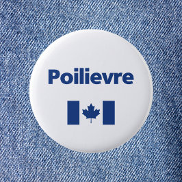 Pierre Poilievre Blue Canadian Flagga Färg Knapp