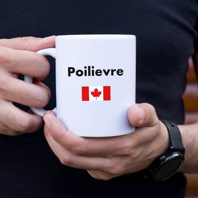 Pierre Poilievre Canada Canadian Flagga Light-Färg Kaffemugg (Skapare uppladdad)