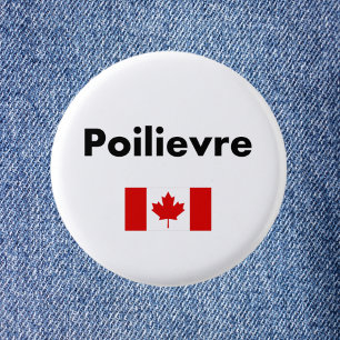 Pierre Poilievre Canada Canadian Flagga Light-Färg Knapp