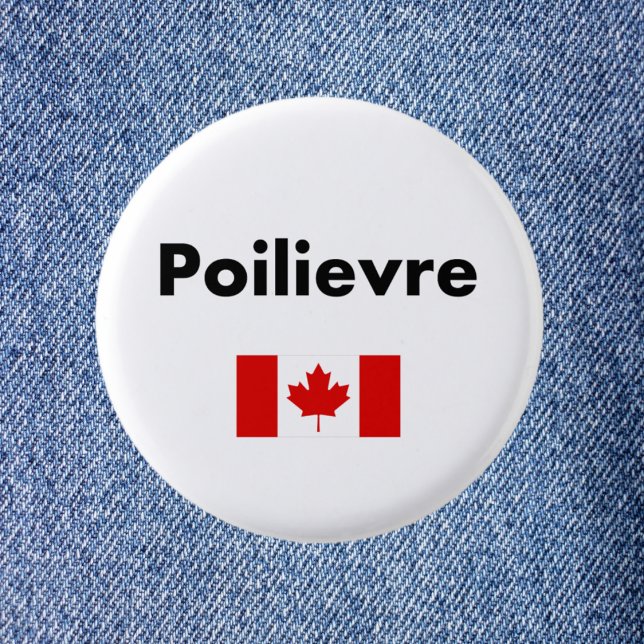 Pierre Poilievre Canada Canadian Flagga Light-Färg Knapp (Skapare uppladdad)