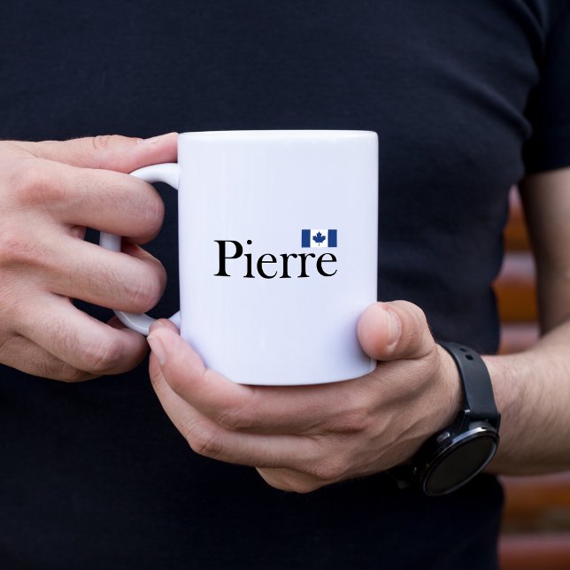 Pierre Poilievre med Officiell Canada Flagga Kaffemugg (Skapare uppladdad)