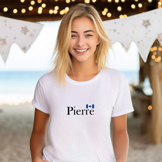 Pierre Poilievre med Officiell Canada Flagga T Shirt