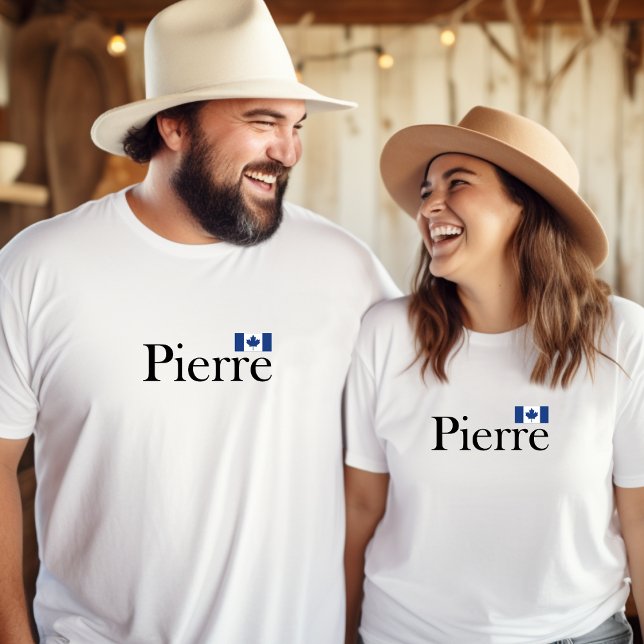 Pierre Poilievre med Officiell Canada Flagga T Shirt (Skapare uppladdad)