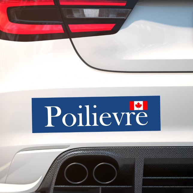 Pierre Poilievre Officiell Canadian Flagga Mörk Fä Bildekal (Skapare uppladdad)