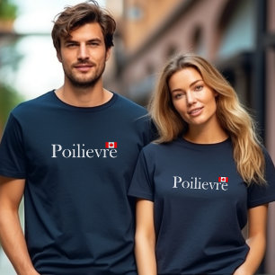 Pierre Poilievre Officiell Canadian Flagga Mörk Fä T Shirt