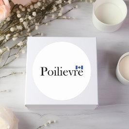 Pierre Poilievre Officiell Canadian Flagga Runt Klistermärke