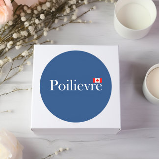 Pierre Poilievre Officiell Canadian Flagga Sticker Runt Klistermärke