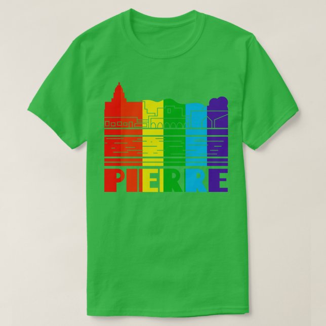 Pierre Pride Pierre LGBT Gift LGBTQ Supporter Tee (Design framsida)
