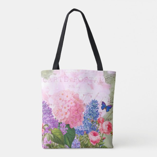 Pierre Redoute Flowers Tote Tygkasse (Baksida)
