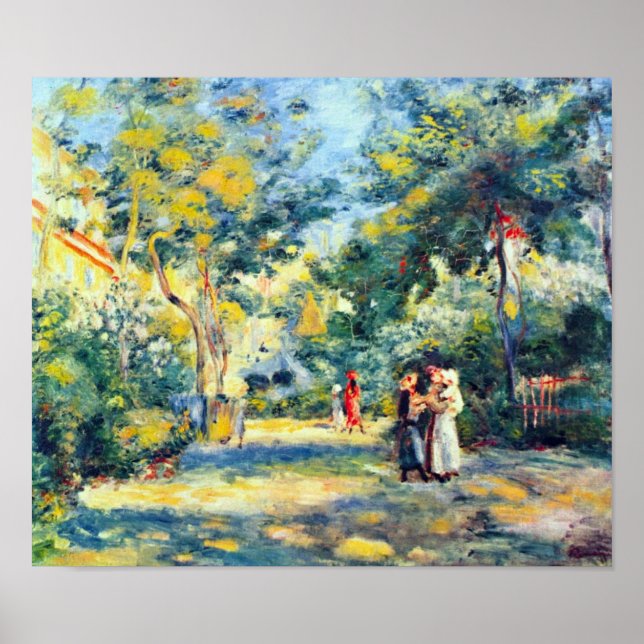 Pierre Renoir - A Garden in Montmartre Poster (Framsidan)